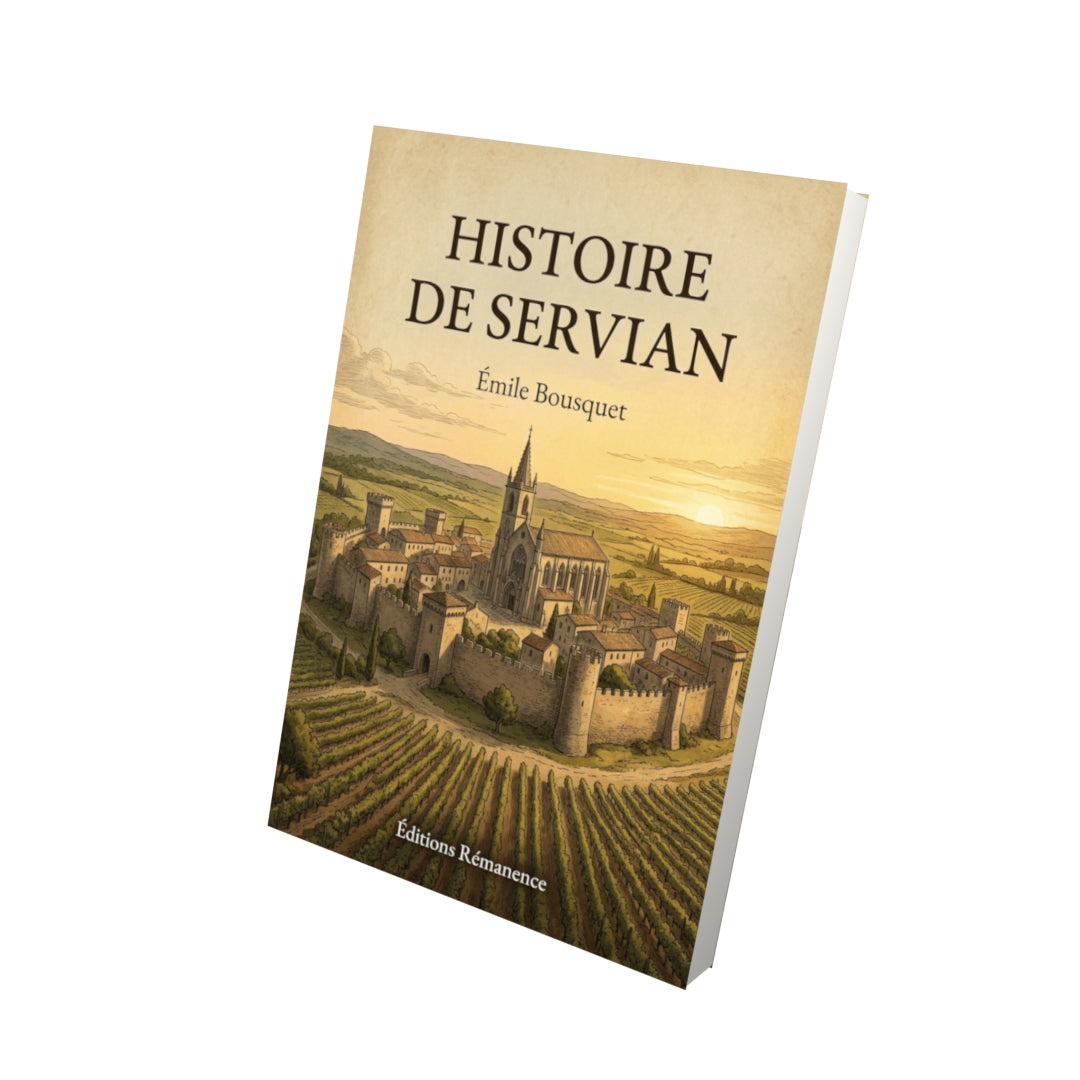 Livre Histoire de Servian par Émile Bousquet - Vue 3D - Editions Remanence