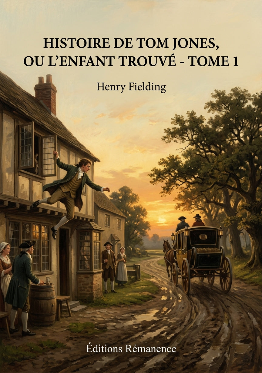 Livre Histoire de Tom Jones, ou L’Enfant trouvé - Tome 3 par Henry Fielding - Couverture - Editions Remanence