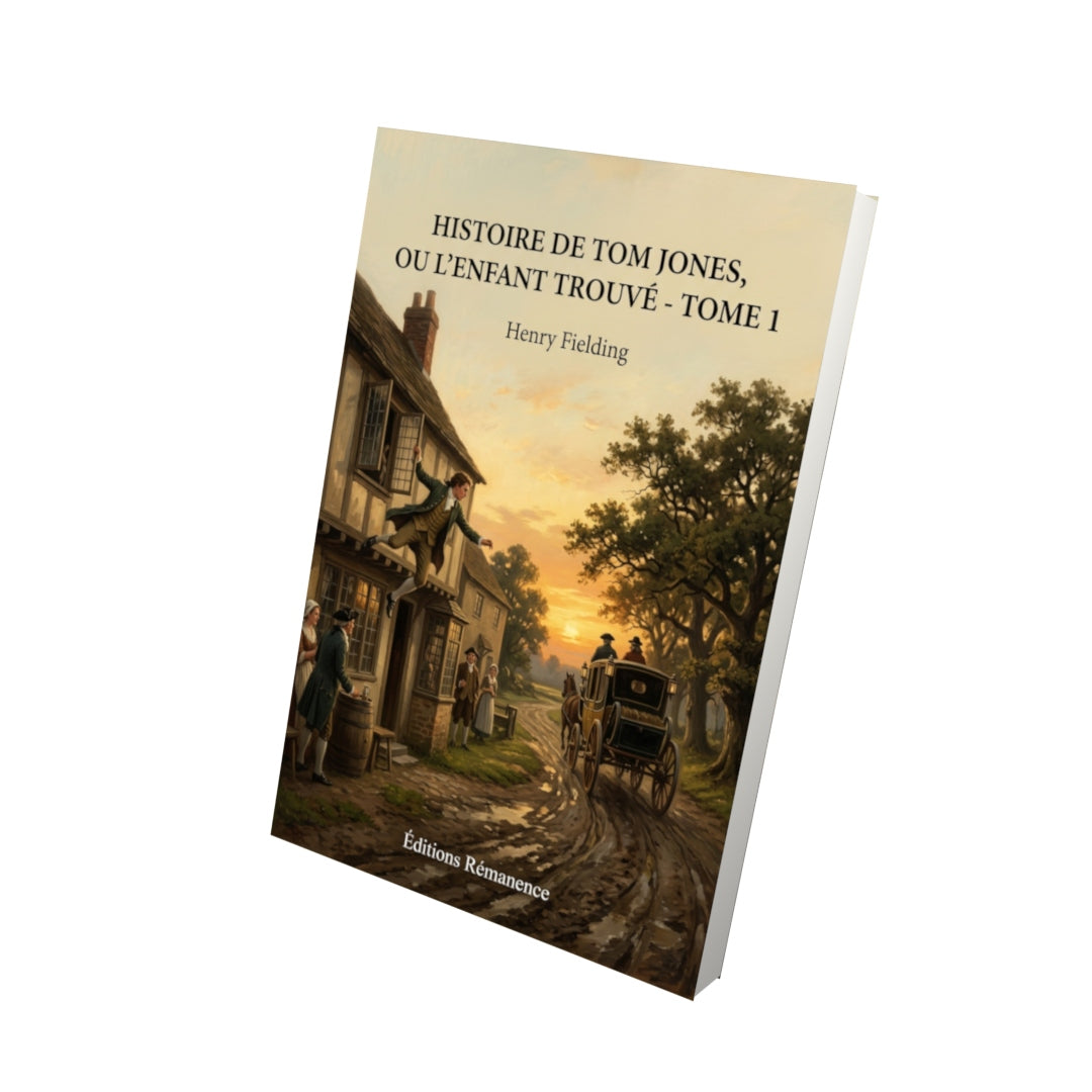 Livre Histoire de Tom Jones, ou L’Enfant trouvé - Tome 3 par Henry Fielding - Vue 3D - Editions Remanence