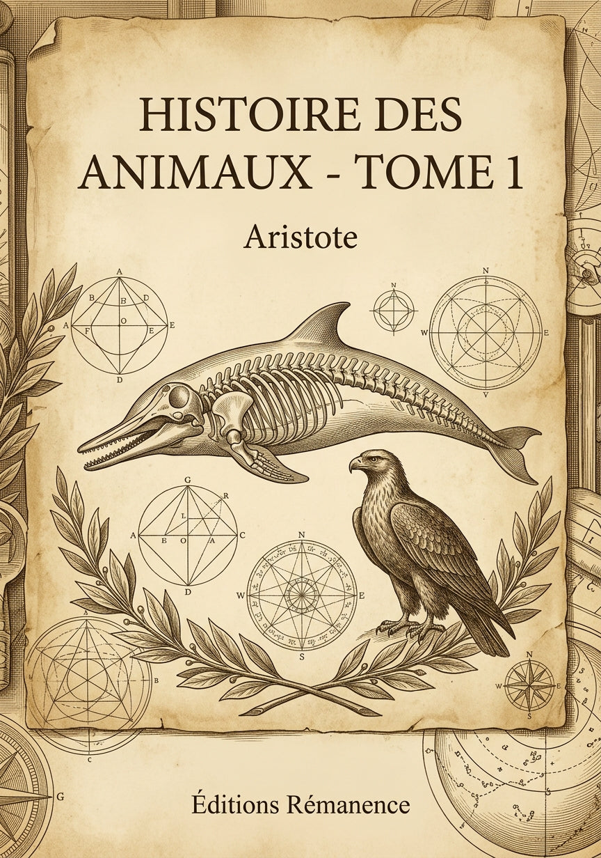 Livre Histoire des animaux - Tome 1 par Aristote - Couverture - Editions Remanence