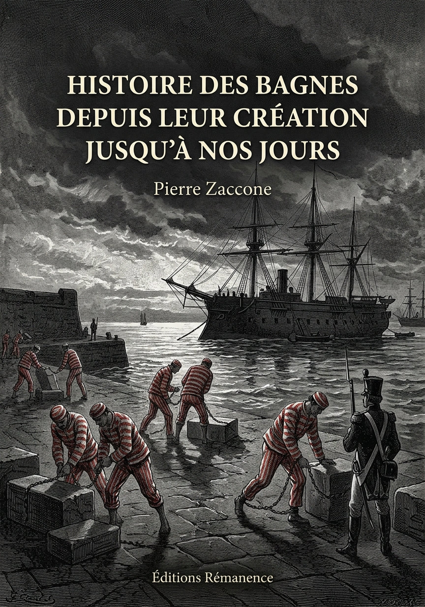Livre Histoire des bagnes depuis leur création jusqu’à nos jours par Pierre Zaccone - Couverture - Editions Remanence