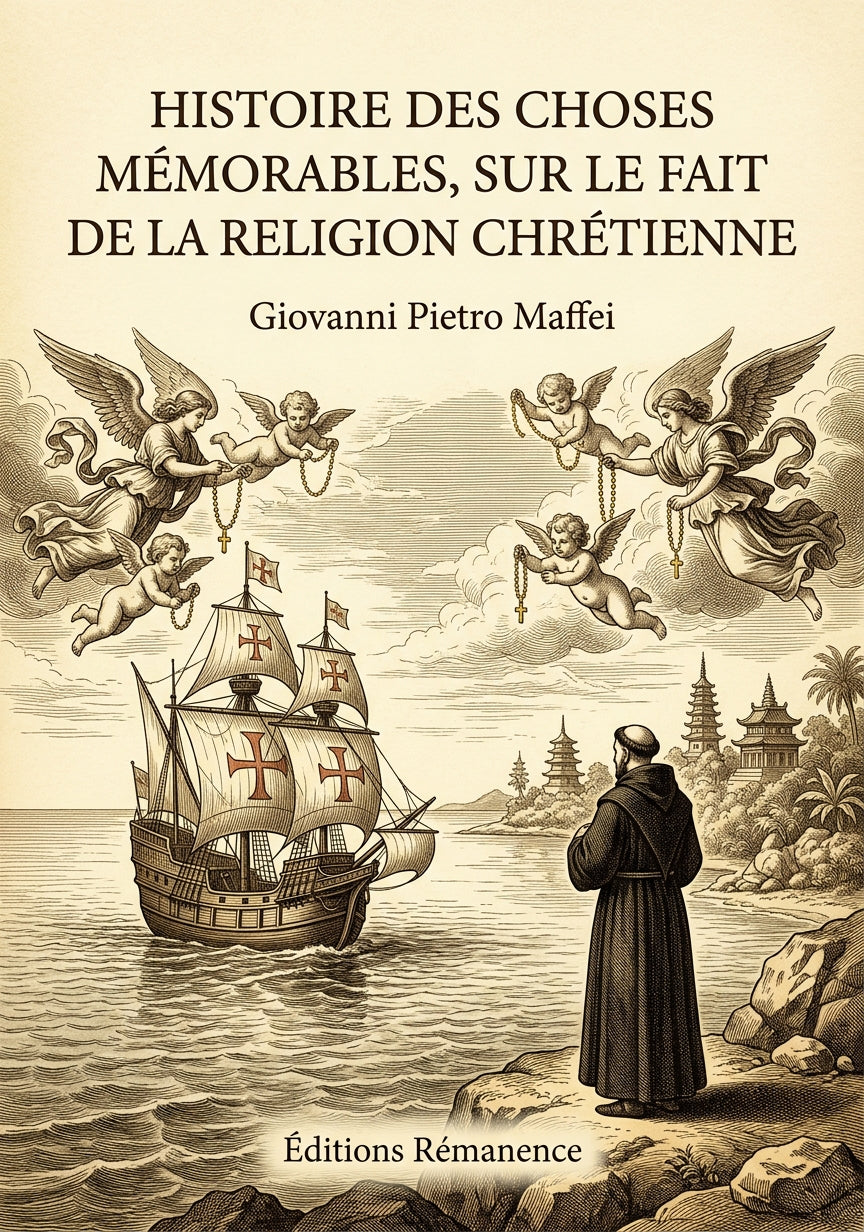 Livre Histoire des choses mémorables, sur le fait de la religion Chrétienne par Giovanni Pietro Maffei - Couverture - Editions Remanence