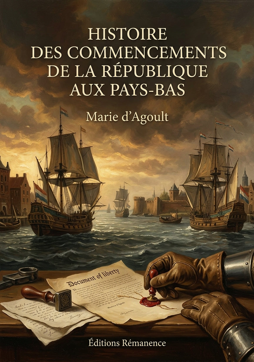 Livre Histoire des commencements de la république aux Pays-Bas par Marie d’Agoult - Couverture - Editions Remanence