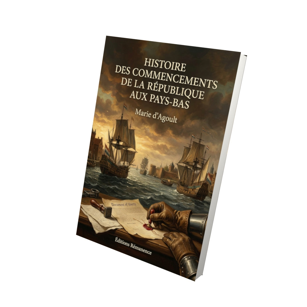 Livre Histoire des commencements de la république aux Pays-Bas par Marie d’Agoult - Vue 3D - Editions Remanence