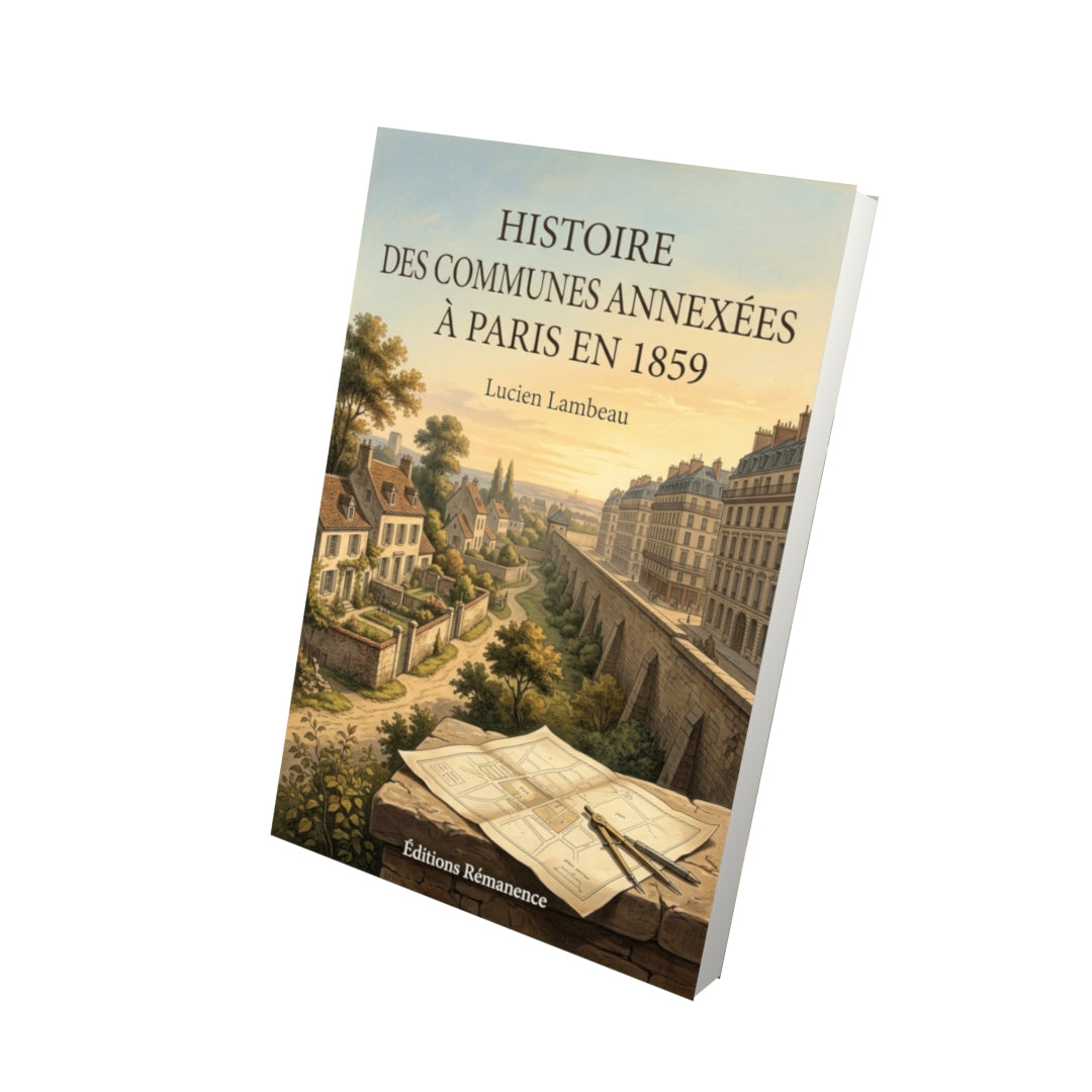 Livre Histoire des communes annexées à Paris en 1859 par Lucien Lambeau - Vue 3D - Editions Remanence