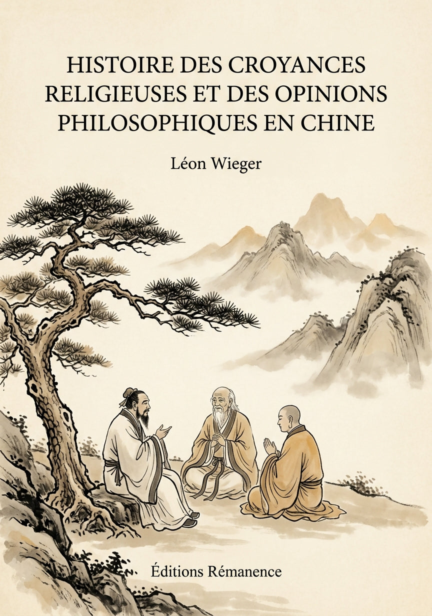 Livre Histoire des Croyances religieuses et des Opinions philosophiques en Chine par Léon Wieger - Couverture - Editions Remanence