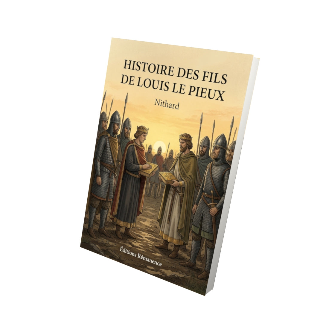 Livre Histoire des fils de Louis le Pieux par Nithard - Vue 3D - Editions Remanence
