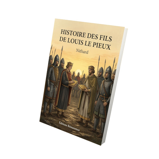 Livre Histoire des fils de Louis le Pieux par Nithard - Vue 3D - Editions Remanence