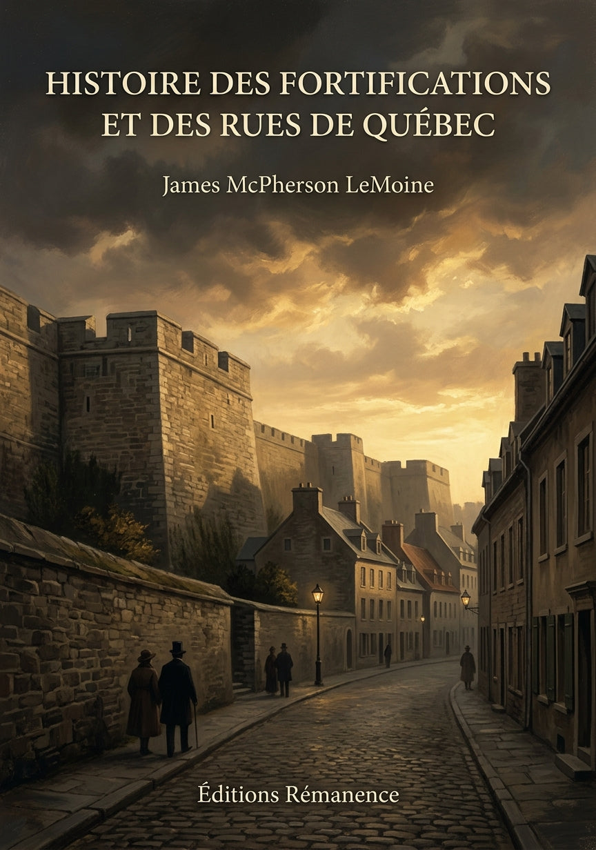 Livre Histoire des fortifications et des rues de Québec par James McPherson LeMoine - Couverture - Editions Remanence