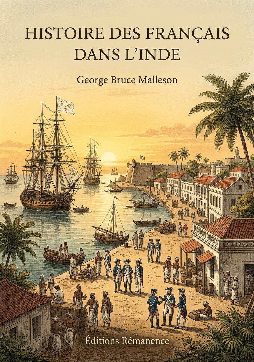 Livre Histoire des Français dans l’Inde par George Bruce Malleson - Couverture - Editions Remanence