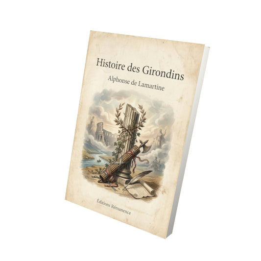 Livre Histoire des Girondins – Alphonse de Lamartine - Vue 3D - Editions Remanence