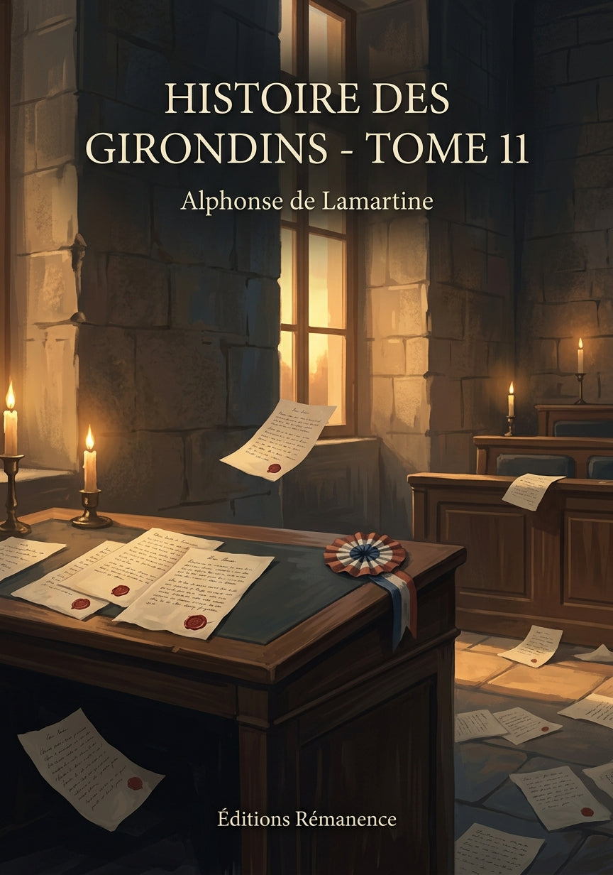 Livre Histoire des Girondins - Tome 11 par Alphonse de Lamartine - Couverture - Editions Remanence
