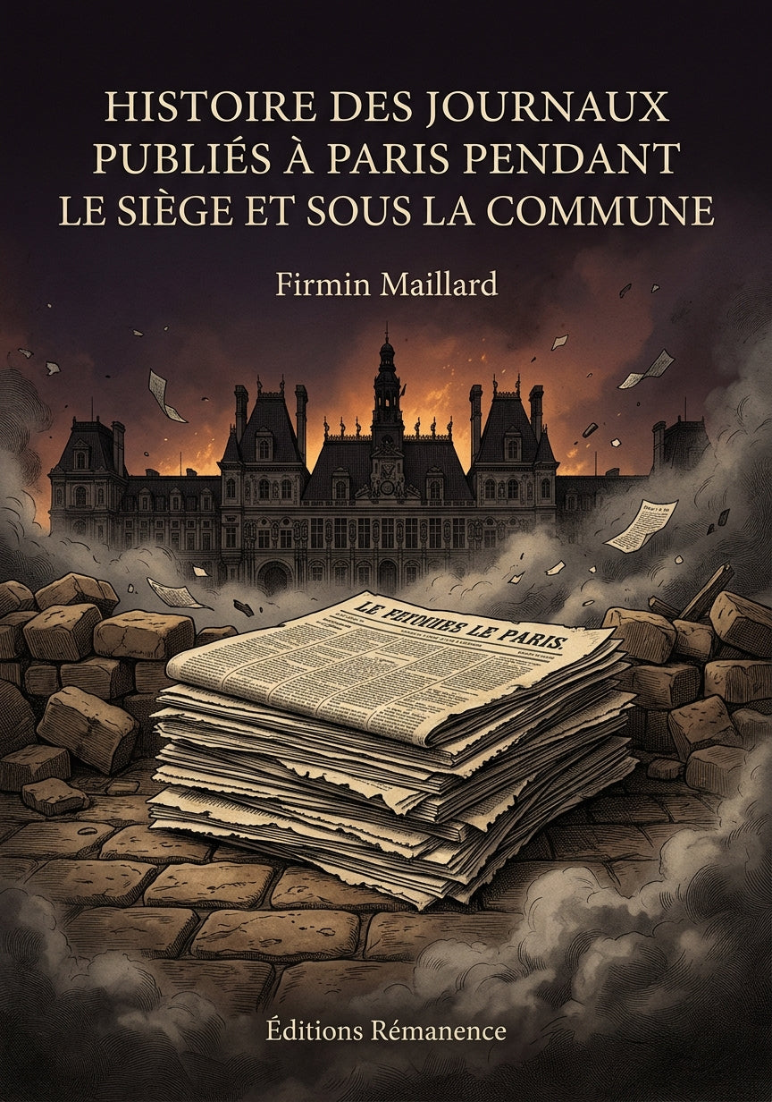 Livre Histoire des journaux publiés à Paris pendant le siège et sous la Commune par Firmin Maillard - Couverture - Editions Remanence