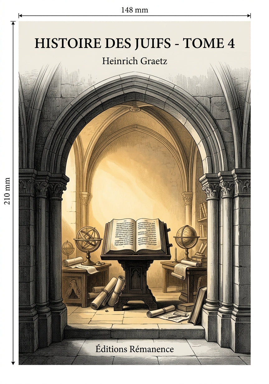 Livre Histoire des Juifs - Tome 4 par Heinrich Graetz - Couverture - Editions Remanence