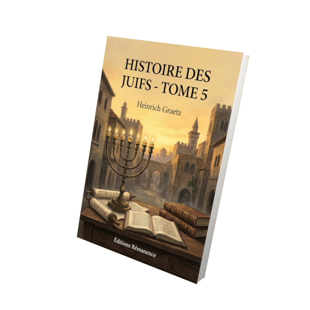 Livre Histoire des Juifs - Tome 5 par Heinrich Graetz - Vue 3D - Editions Remanence