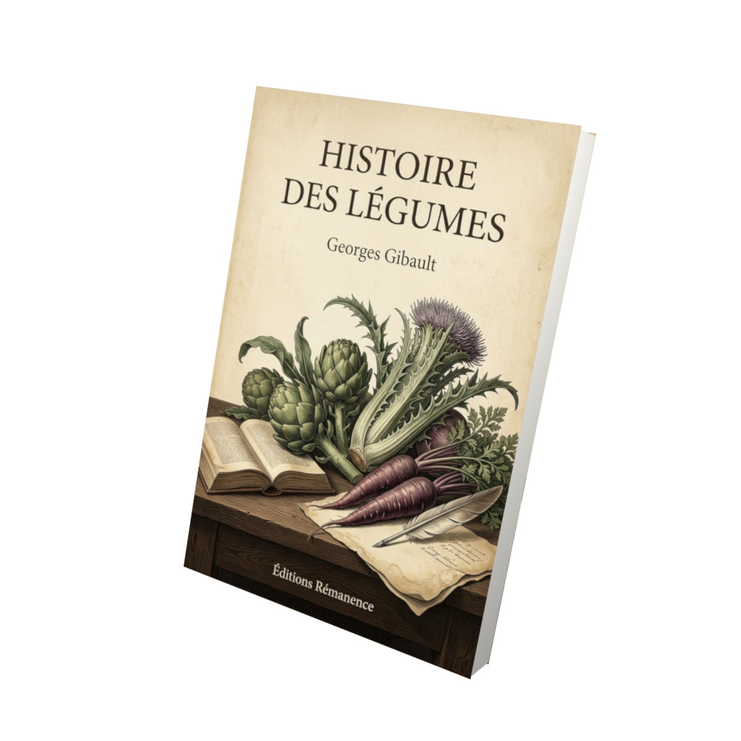 Livre Histoire des légumes - Georges Gibault - Vue 3D - Editions Remanence