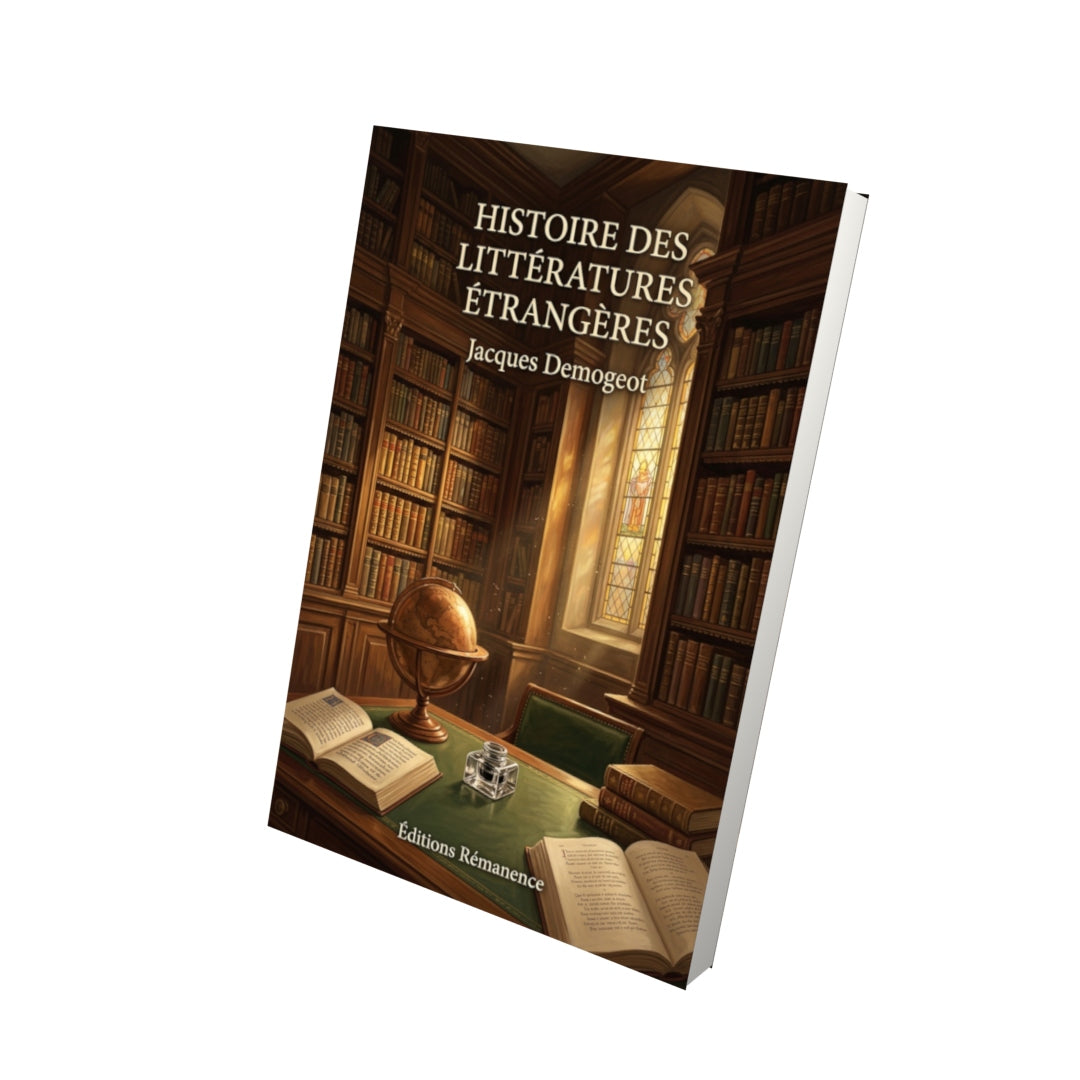 Livre Histoire des littératures étrangères par Jacques Demogeot - Vue 3D - Editions Remanence