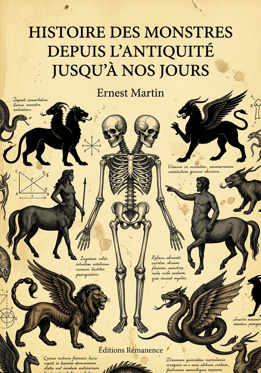 Livre Histoire des monstres depuis l’antiquité jusqu’à nos jours par Ernest Martin - Couverture - Editions Remanence