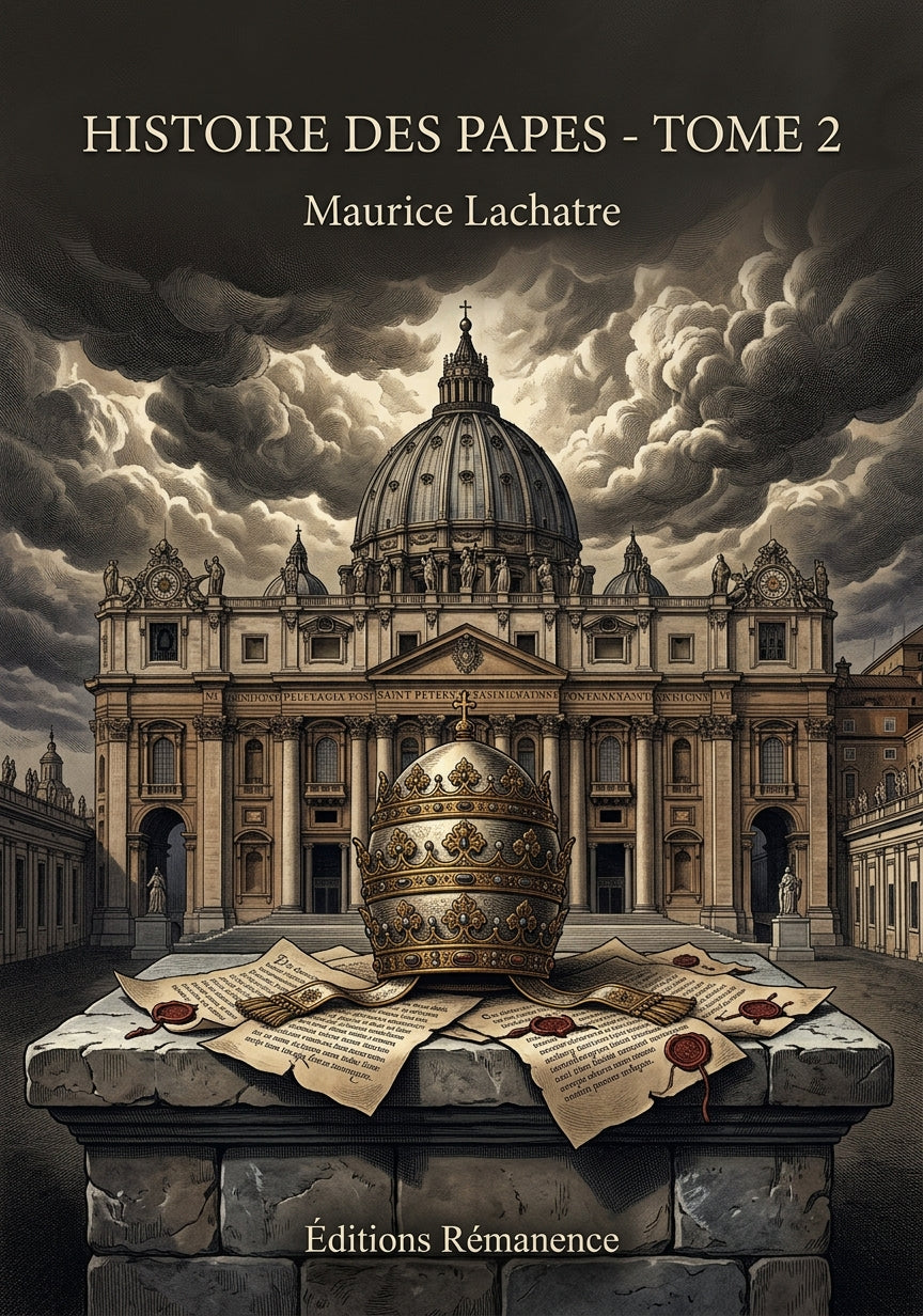 Livre Histoire des Papes - Tome 2 par Maurice Lachatre - Couverture - Editions Remanence