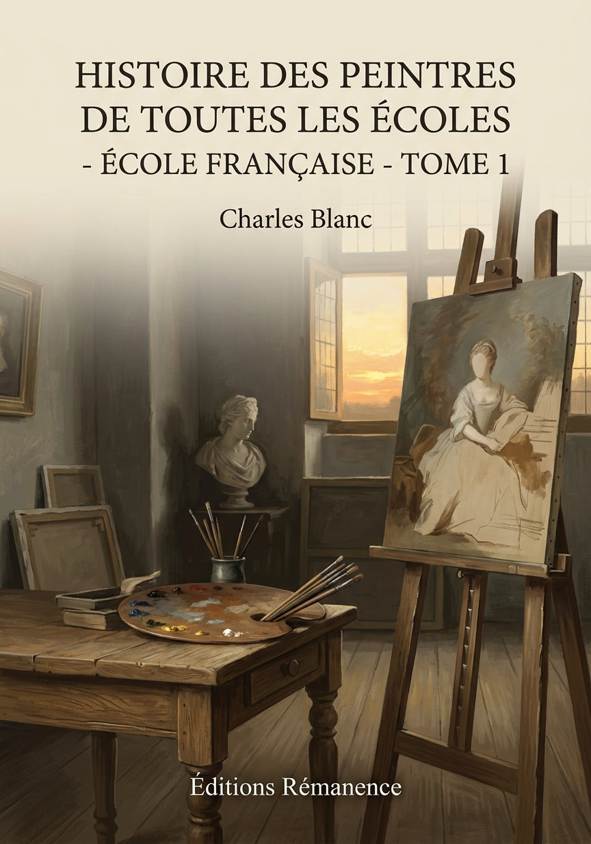 Livre Histoire des peintres de toutes les écoles - École française - Tome 1 par Charles Blanc - Couverture - Editions Remanence