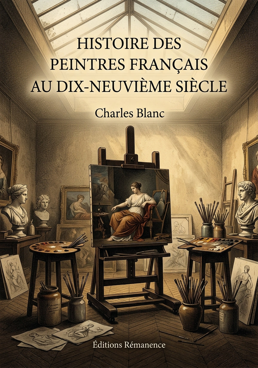 Livre Histoire des peintres français au dix-neuvième siècle par Charles Blanc - Couverture - Editions Remanence