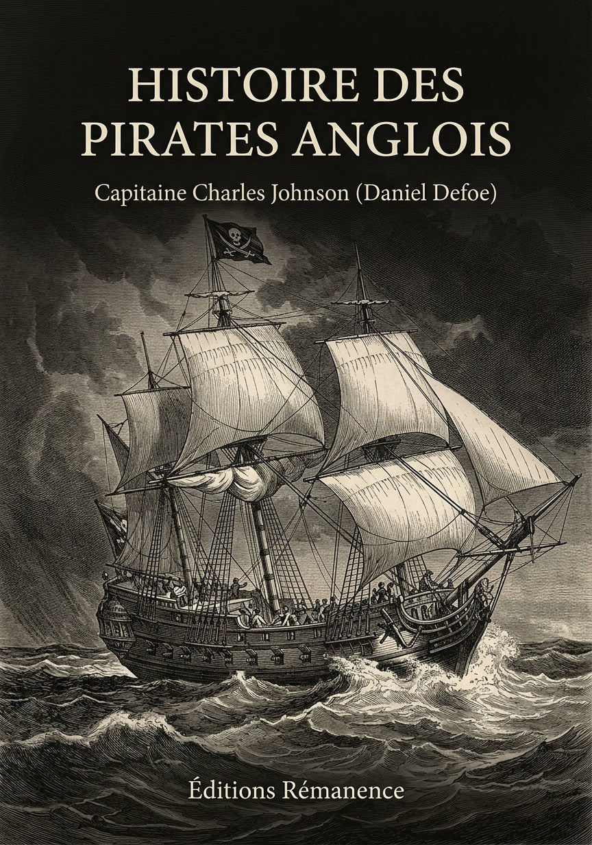 Livre Histoire des Pirates Anglois par Capitaine Charles Johnson (Daniel Defoe) - Couverture - Editions Remanence