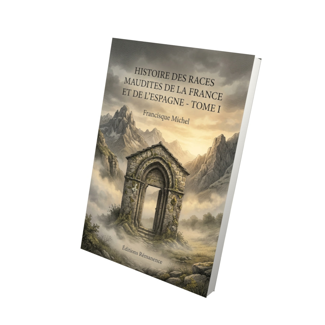 Livre Histoire des races maudites de la France et de l’Espagne - Tome I par Francisque Michel - Vue 3D - Editions Remanence