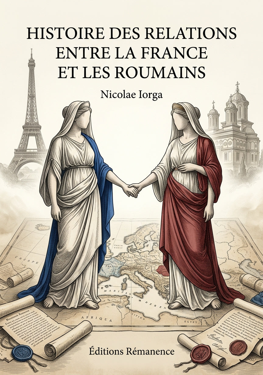 Livre Histoire des relations entre la France et les Roumains par Nicolae Iorga - Couverture - Editions Remanence