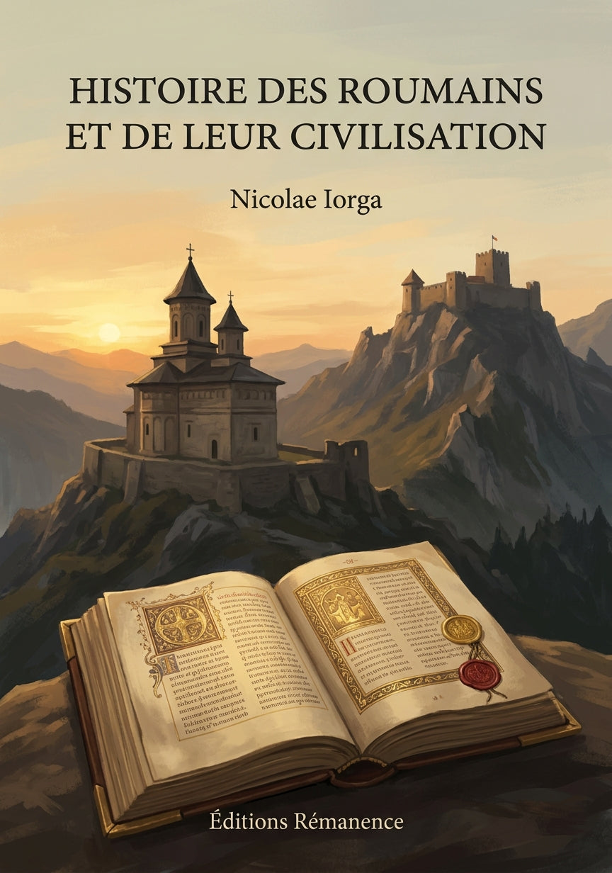 Livre Histoire des Roumains et de leur civilisation par Nicolae Iorga - Couverture - Editions Remanence