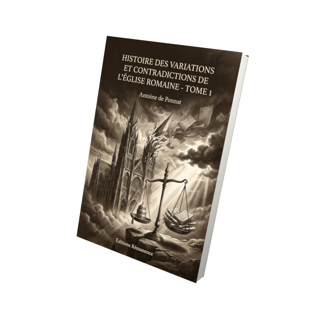Livre Histoire des variations et contradictions de l’Église romaine - Tome 1 par Antoine de Ponnat - Vue 3D - Editions Remanence