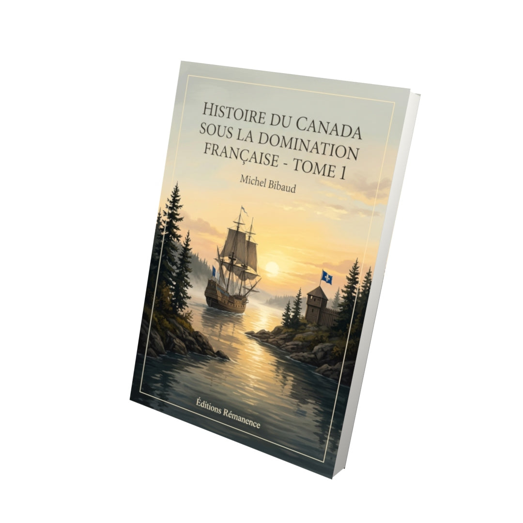 Livre Histoire du Canada sous la domination française - Tome 1 par Michel Bibaud - Vue 3D - Editions Remanence