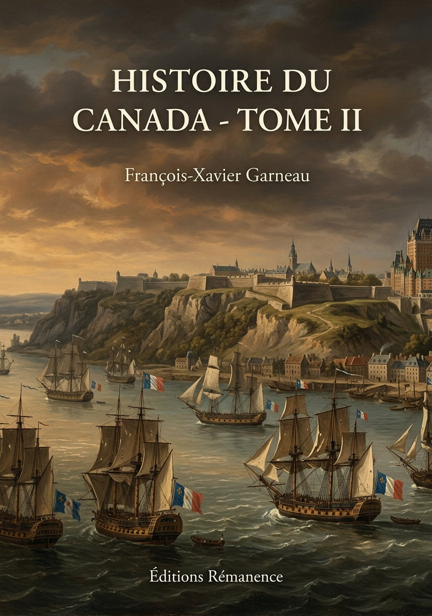 Livre Histoire du Canada - Tome II par François-Xavier Garneau - Couverture - Editions Remanence