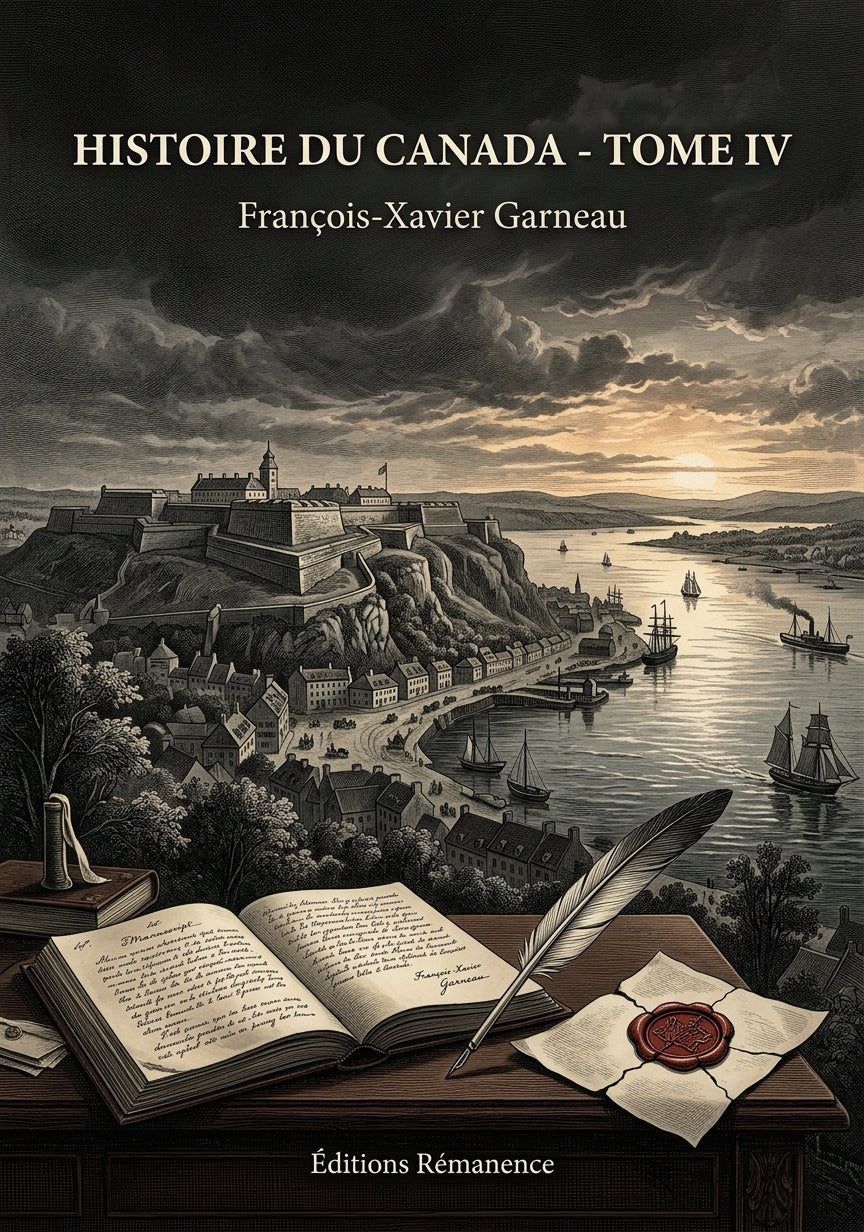 Livre Histoire du Canada - Tome IV par François-Xavier Garneau - Couverture - Editions Remanence