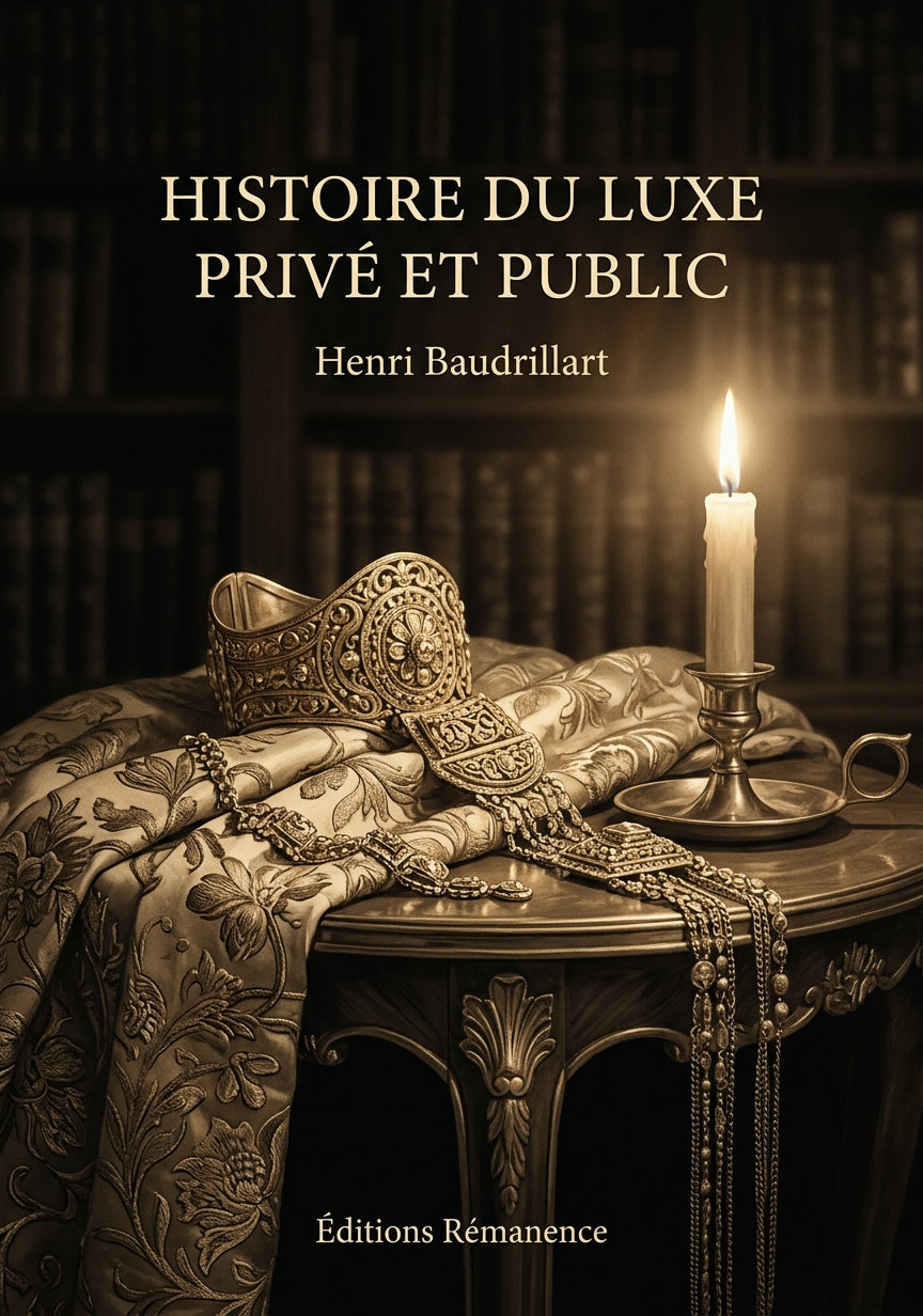 Livre Histoire du luxe privé et public par Henri Baudrillart - Couverture - Editions Remanence