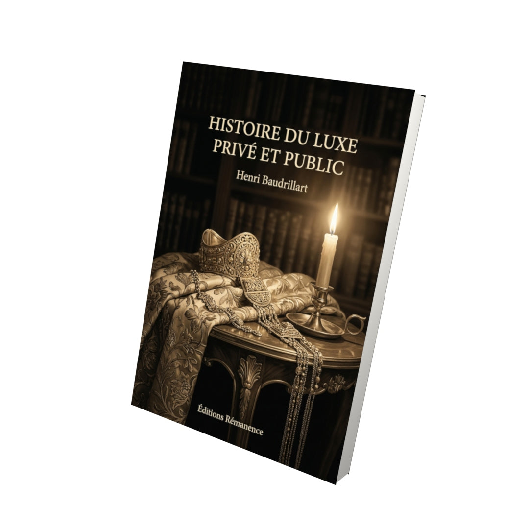 Livre Histoire du luxe privé et public par Henri Baudrillart - Vue 3D - Editions Remanence
