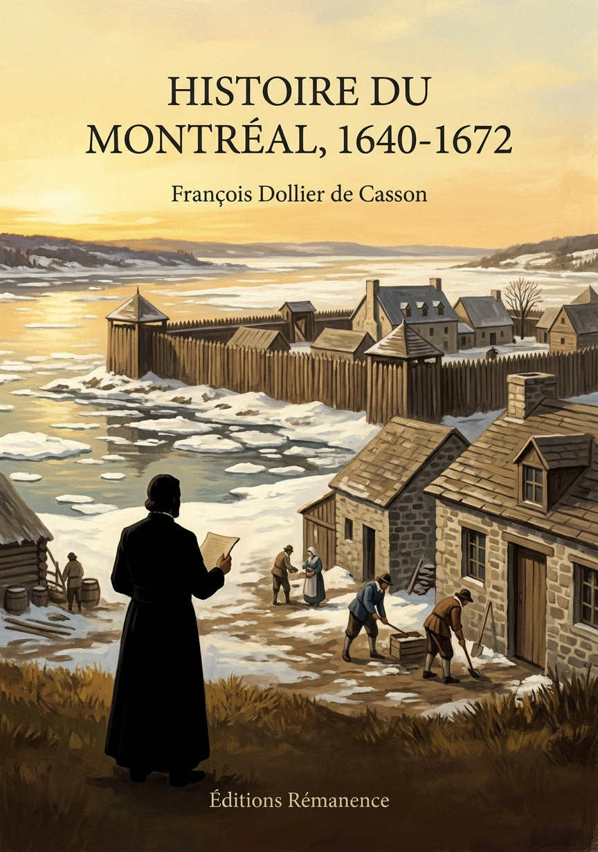 Livre Histoire du Montréal, 1640-1672 par François Dollier de Casson - Couverture - Editions Remanence