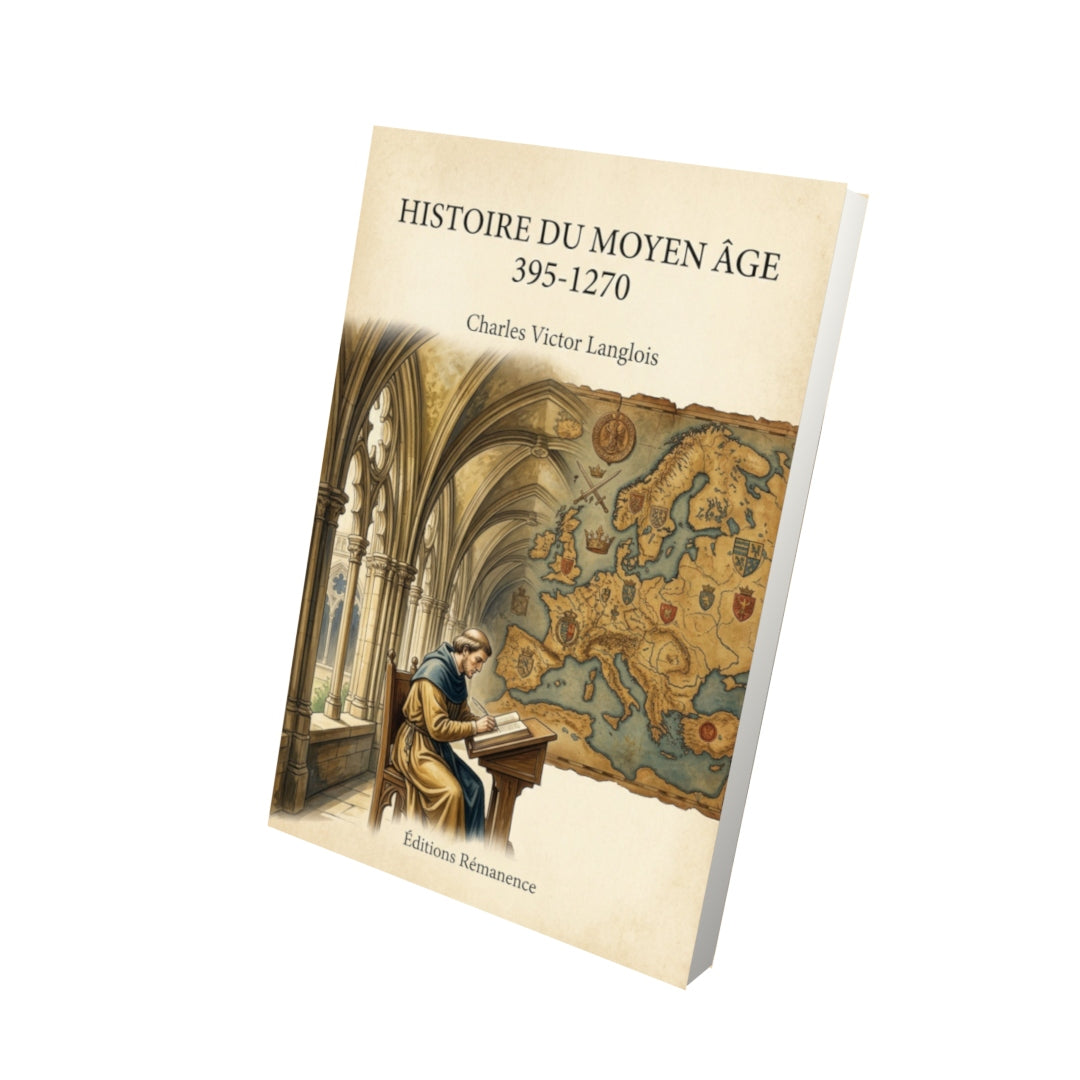 Livre Histoire du moyen âge 395-1270 - Charles Victor Langlois - Vue 3D - Editions Remanence