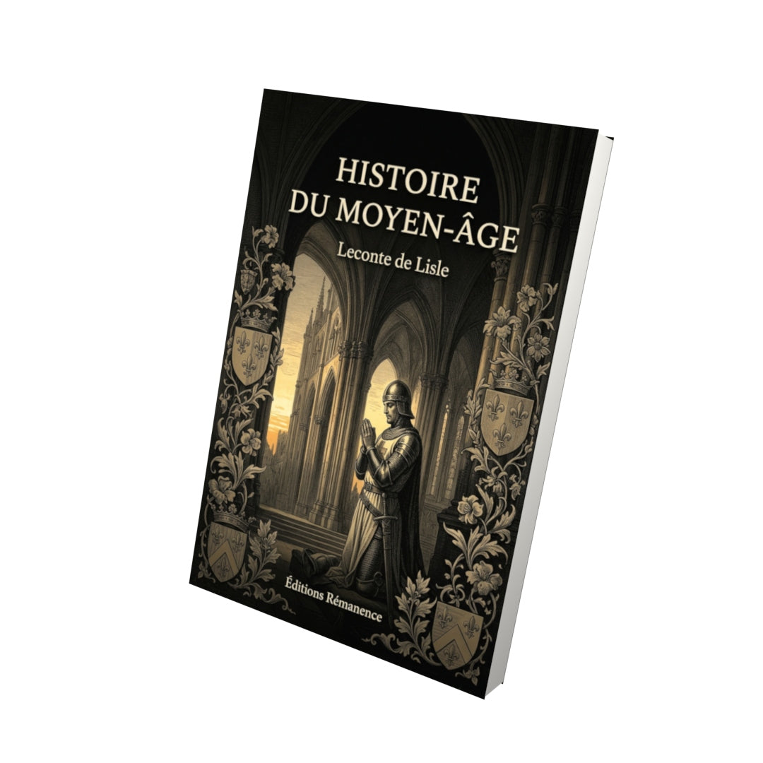 Livre Histoire du Moyen-Âge par Leconte de Lisle - Vue 3D - Editions Remanence