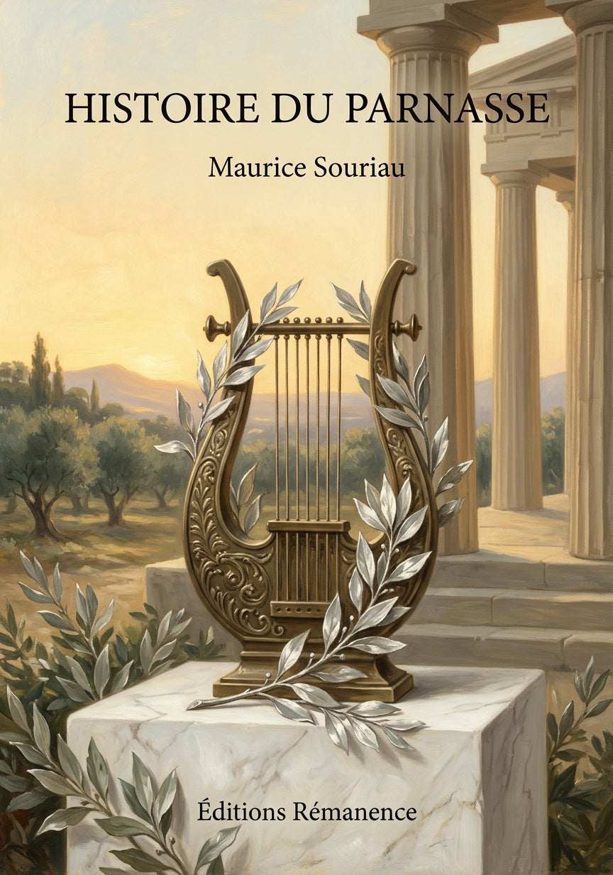 Livre Histoire du Parnasse par Maurice Souriau - Couverture - Editions Remanence