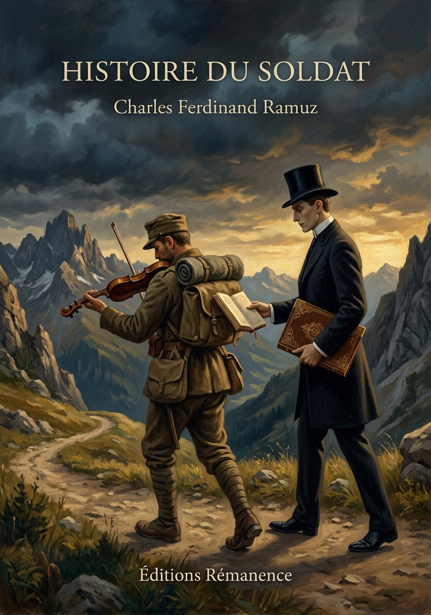 Livre Histoire du soldat par Charles Ferdinand Ramuz - Couverture - Editions Remanence