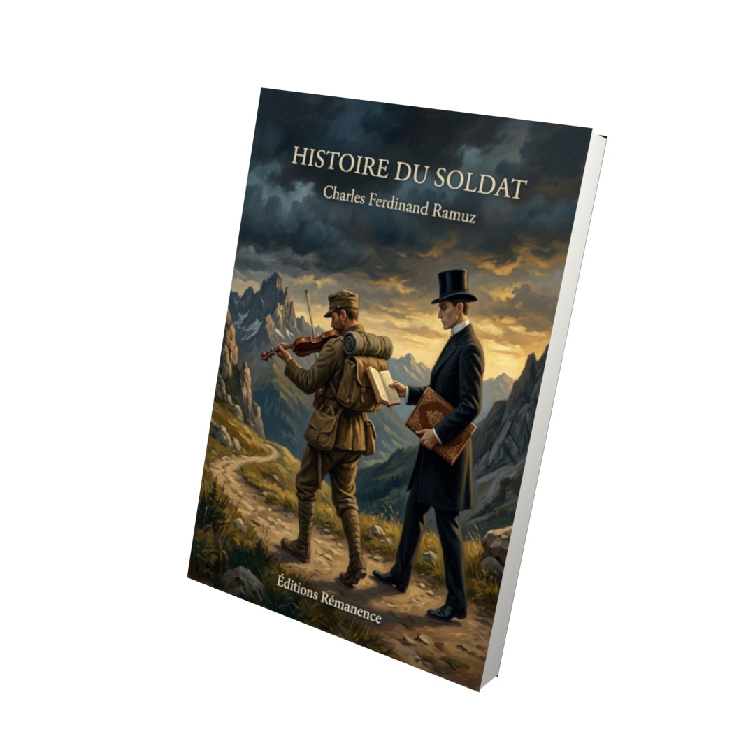 Livre Histoire du soldat par Charles Ferdinand Ramuz - Vue 3D - Editions Remanence