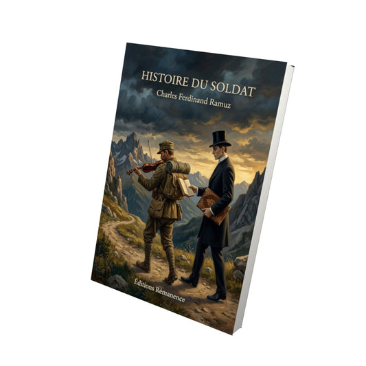Livre Histoire du soldat par Charles Ferdinand Ramuz - Vue 3D - Editions Remanence