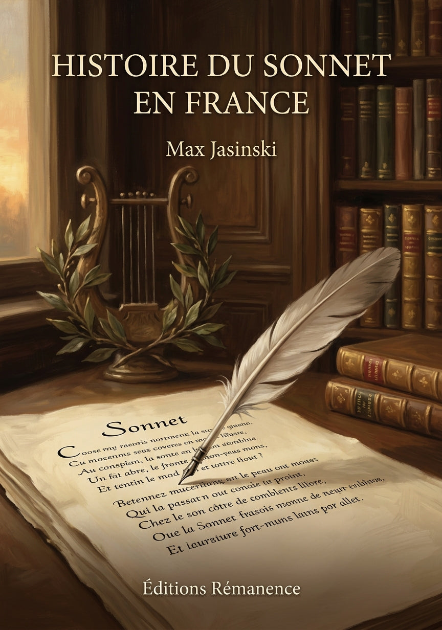 Livre Histoire du sonnet en France par Max Jasinski - Couverture - Editions Remanence