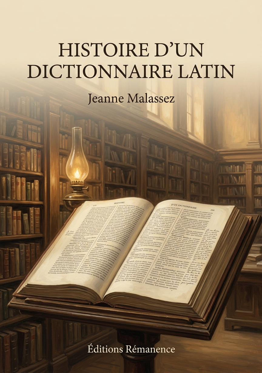 Livre Histoire d’un dictionnaire latin par Jeanne Malassez - Couverture - Editions Remanence