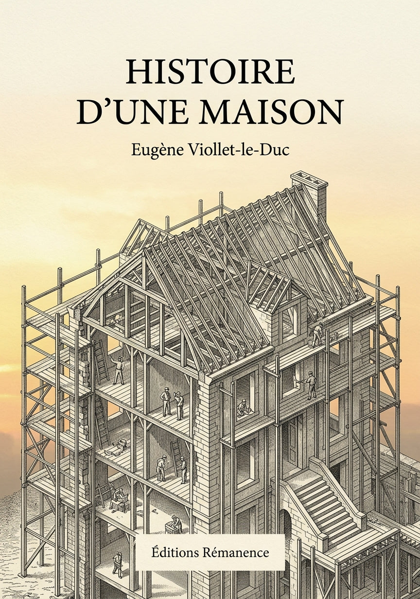 Livre Histoire d’une maison par Eugène Viollet-le-Duc - Couverture - Editions Remanence