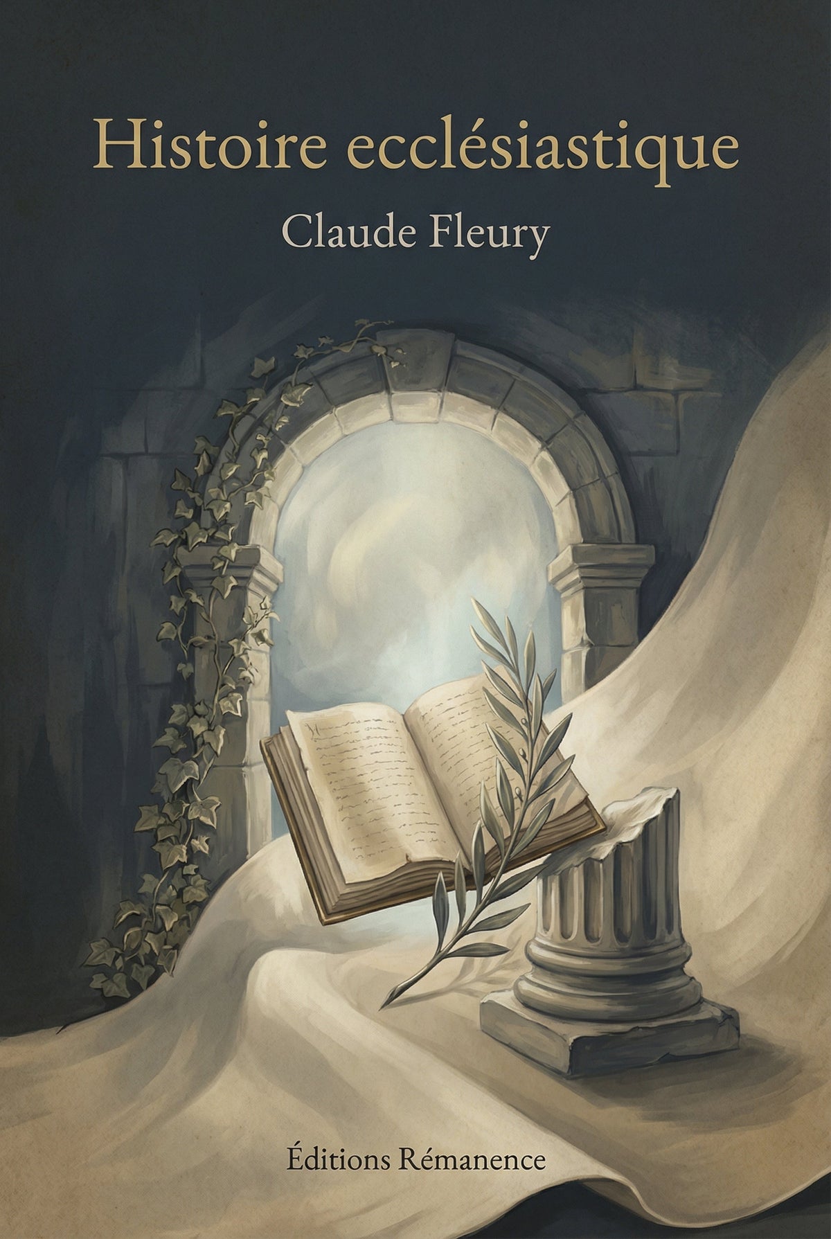 Livre ancien Histoire ecclésiastique de Claude Fleury, reliure classique