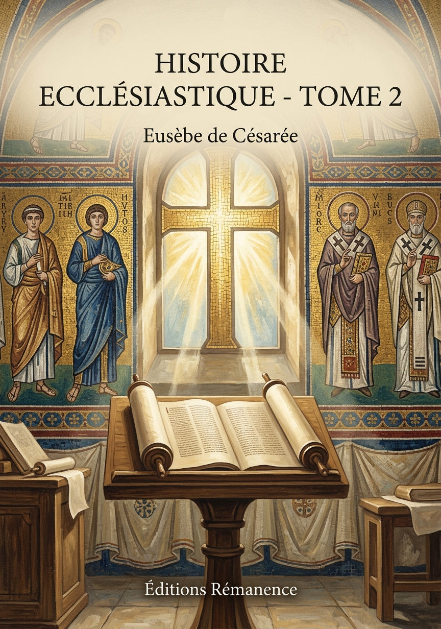 Livre Histoire Ecclésiastique - Tome 2 par Eusèbe de Césarée - Couverture - Editions Remanence