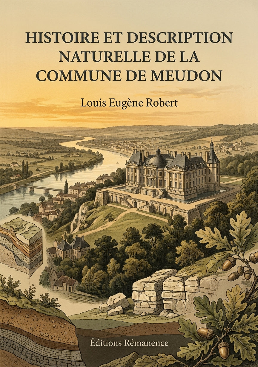 Livre Histoire et description naturelle de la commune de Meudon par Louis Eugène Robert - Couverture - Editions Remanence