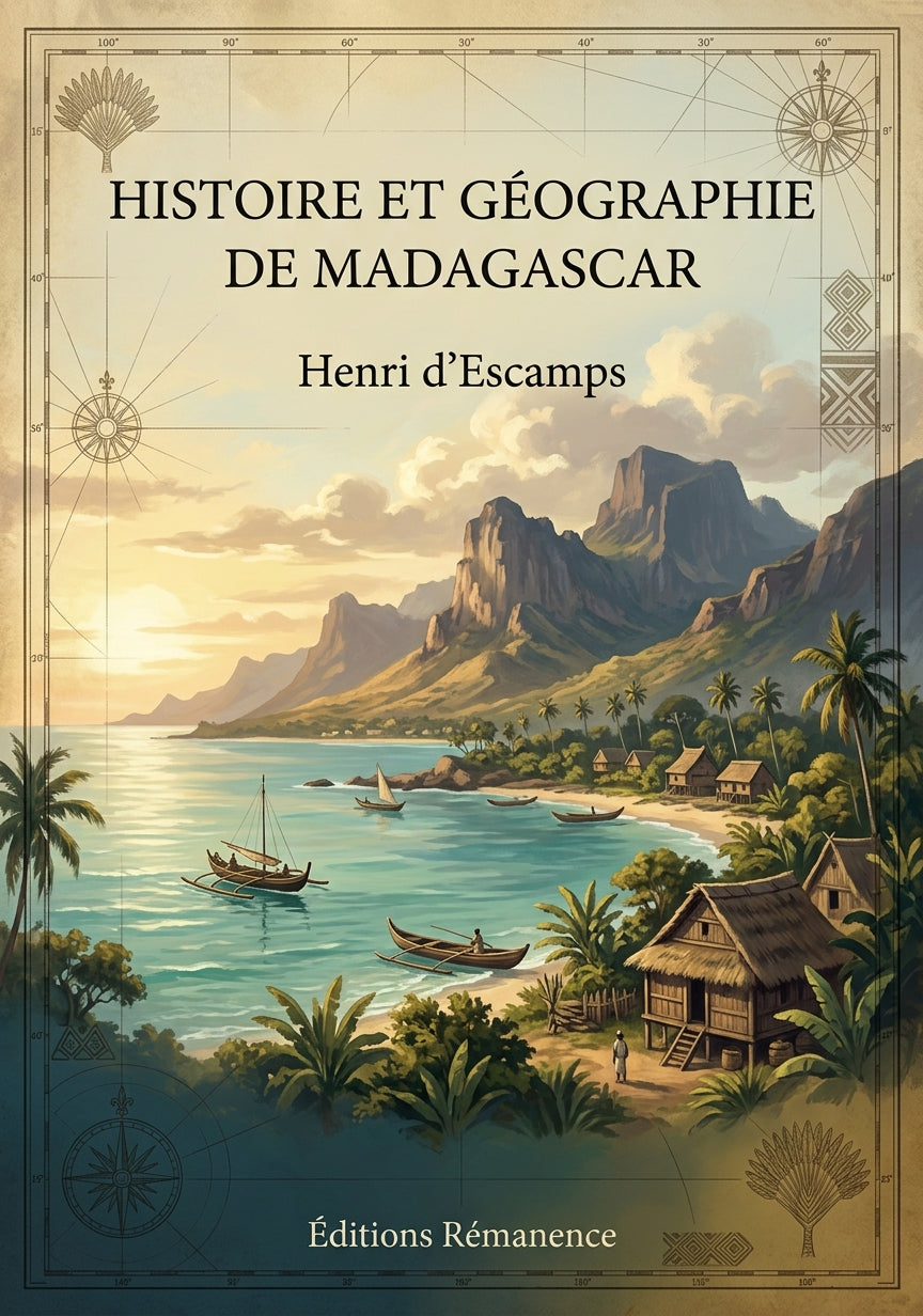 Livre Histoire et géographie de Madagascar par Henri d’Escamps - Couverture - Editions Remanence