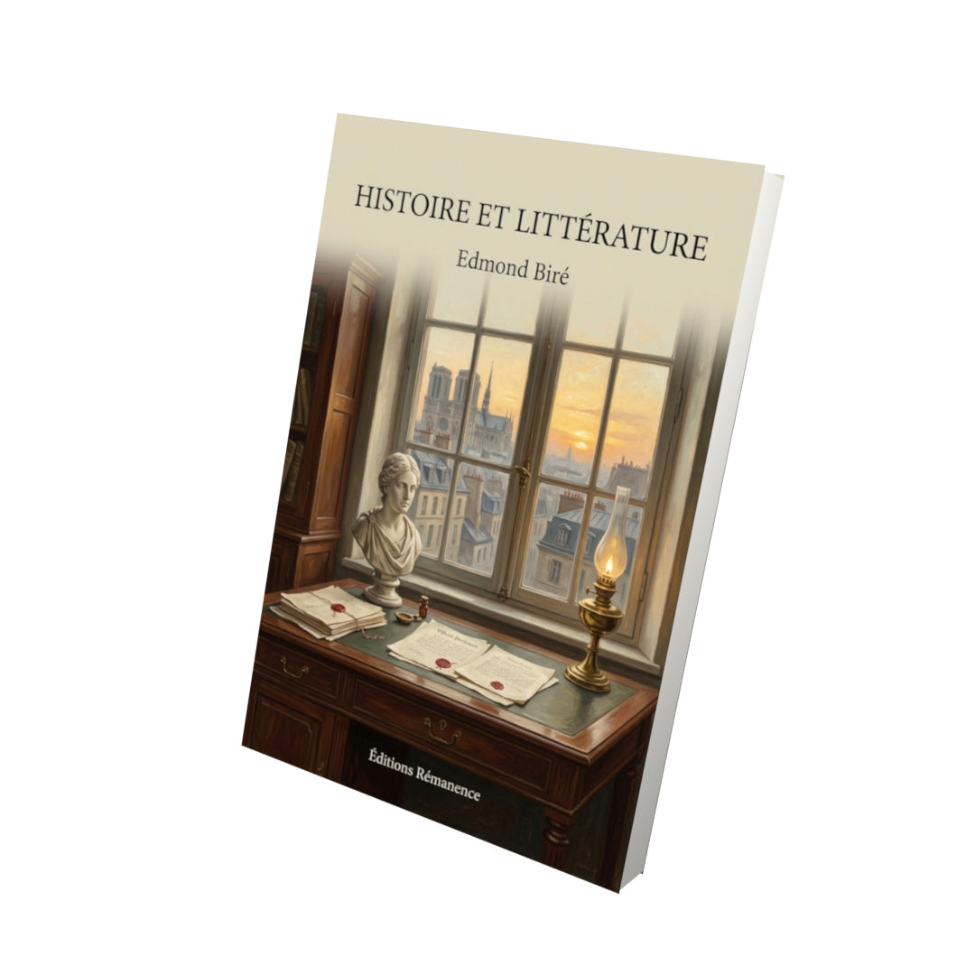 Livre Histoire et Littérature par Ferdinand Brunetière - Vue 3D - Editions Remanence